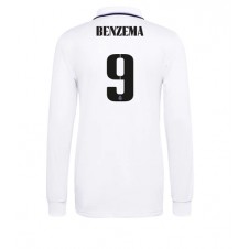 Real Madrid Karim Benzema #9 Hemmatröja 2022-23 Långa ärmar